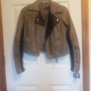 Tan leather jacket
